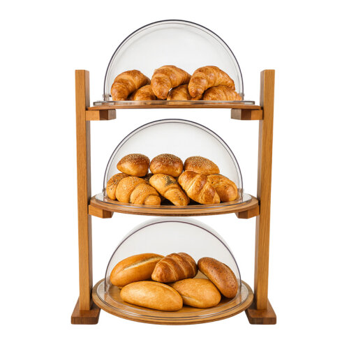 Biradlı Groovy GRV-RS-01 3 Katlı Rolltop Teşhir Standı, 55x44x85 cm - Biradlı