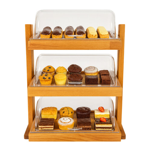 Biradlı Groovy GRV-RS-02 3 Katlı Rolltop Teşhir Standı, 60x35x81 cm - Biradlı