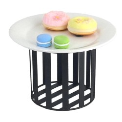 Biradlı Groovy GRV-Y16-02 Round Metal Plate Riser, 16x15 cm, Black - Biradlı