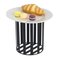 Biradlı Groovy GRV-Y16-03 Round Metal Plate Riser, 16x20 cm, Black - Biradlı