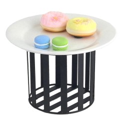 Biradlı Groovy GRV-Y20-02 Round Metal Plate Riser, 20x15 cm, Black - Biradlı