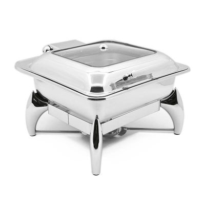 Biradlı GRV-4023 Ekonomik Kare Chafing Dish, GN 2/3 - Biradlı