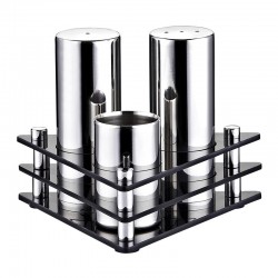 Biradlı GRV-02 Round Glossy Salt Shaker Set, 3 pcs - Biradlı