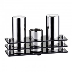 Biradlı GRV-03 Rectangular Glossy Salt Shaker Set, 3 pcs - Biradlı