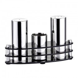Biradlı GRV-05 Ellipse Glossy Salt Shaker Set, 3 pcs - Biradlı