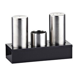 Biradlı GRV-06 Plexi Glossy Thin Salt Shaker, 3 pcs - Biradlı
