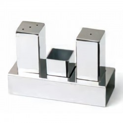 Biradlı GRV-105 Square Glossy Salt Shaker Set, 3 pcs - Biradlı