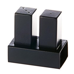 Biradlı GRV-106 Square Salt Shaker Set, 2 pcs, Black - Biradlı