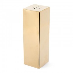 Biradlı GRV-110-XL Everest Square Salt Shaker, 4x4x12.5 cm, Gold - Biradlı
