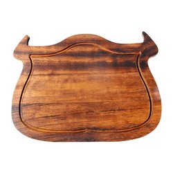Biradlı GRV-1795 Ireko Wooden Meat Presentation Board, 37x27 cm - Biradlı