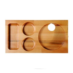 Biradlı GRV-1813 طقم ترحيب خشبي صغير، 19 × 36 سم - Biradlı