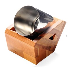 Biradlı GRV-1815 حامل ملعقة واحدة مع حامل خشبي - Biradlı