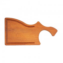 Biradlı GRV-1844 Asymmetric Iroko Cheese Presentation Board, 40x21 cm - Biradlı