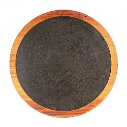 Biradlı GRV-1851 Round Basalt Steak Wood Serving Board, 32.5 cm - Biradlı