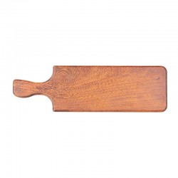 Biradlı GRV-1856 Iroko Pita Presentation Board with Handles, 50x15 cm - Biradlı