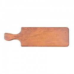 Biradlı GRV-1857 Iroko Pita Presentation Board with Handles, 60x15 cm - Biradlı