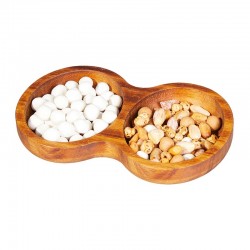 Biradlı GRV-1859 Iroko Wooden Cookie Holder, 2 pcs, 19.5x12 cm - Biradlı