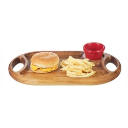 Biradlı GRV-1883 Hamburger Presentation Board, 35x20 cm, Walnut - Biradlı