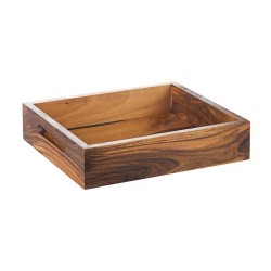 Biradlı GRV-1900 Rectangular Wooden Breadbasin, 25x19 cm - Biradlı