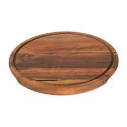 Biradlı GRV-1903 Pizza Sunum Tahtası, 30x2.4 cm, Ceviz - Biradlı