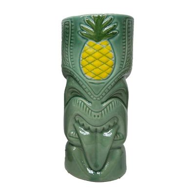 Biradlı GRV-20231 Seramik Tiki Kokteyl Bardağı, 8x18cm, 550 cc - 1