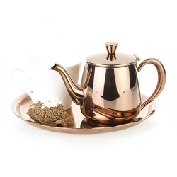 Biradlı GRV-238 Coffee and Tea Set, Copper - Biradlı