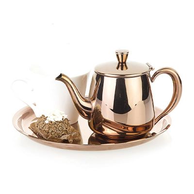 Biradlı GRV-238 Kahve ve Çay Takımı, Altın - 1