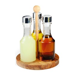 Biradlı GRV-2410 Wooden Oil Holder Stand, 3 pcs, 130 cc - Biradlı