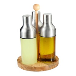 Biradlı GRV-2412 Wooden Oil Holder Stand, 3 pcs, 300 cc - Biradlı