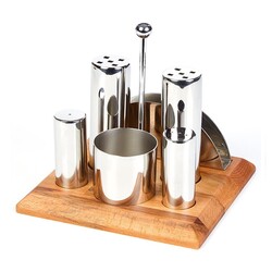 Biradlı GRV-258 Salt and Spice Shaker Set, 6 pcs - Biradlı