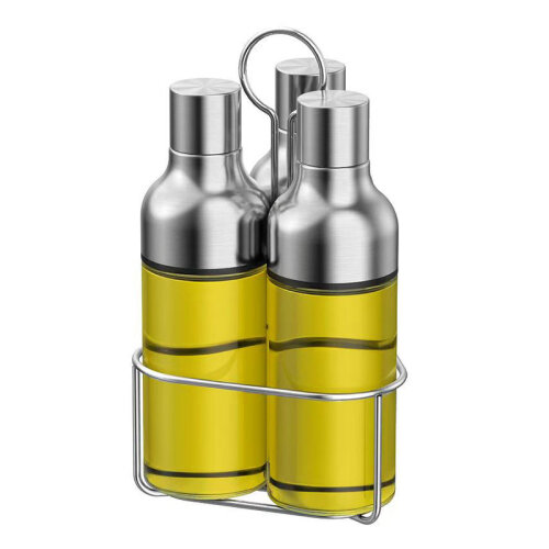 Biradlı GRV-270 Oil Holder Set with Wire Stand, 3 pcs, 300 cc - Biradlı