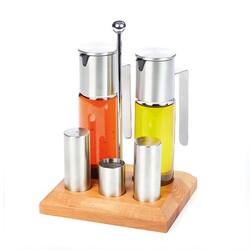 Biradlı GRV-273 Salt and Oil Shaker Set, 5 pcs, 180 cc - Biradlı