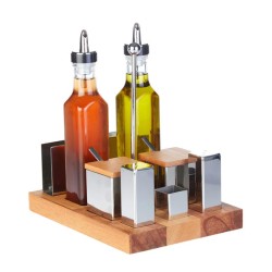 Biradlı GRV-315 Salt, Spice and Oil Holder Set, 8 pcs, 250 cc - Biradlı