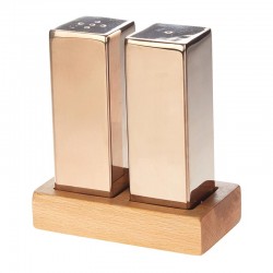 Biradlı GRV-317 Everest Square Large Salt Shaker Set, 2 pcs, Copper - Biradlı
