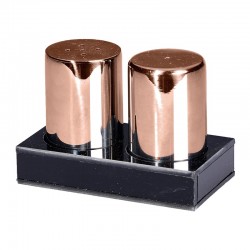 Biradlı GRV-320 Dwarf Round Salt Shaker Set, 2 pcs, Copper - Biradlı
