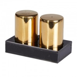 Biradlı GRV-320 Dwarf Round Salt Shaker Set, 2 pcs, Gold - Biradlı