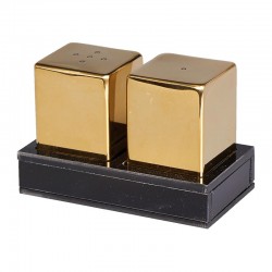 Biradlı GRV-321 Dwarf Square Salt Shaker Set, 2 pcs, Gold - Biradlı