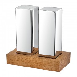 Biradlı GRV-36 Wooden Rectangular Standing Salt Shaker Set, 2 pcs - Biradlı