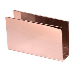 Biradlı GRV-406 Economic Rectangular Steel Napkin Holder, 11x6.5 cm, Copper - Biradlı