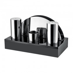 Biradlı GRV-52 Plexi Stand Salt Shaker Napkin Holder Set, 4 pcs - Biradlı
