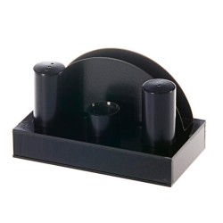 Biradlı GRV-52 Tuzluk Peçetelik Takımı, 4'lü, Siyah - Biradlı