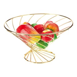 Biradlı GRV-522 Wire Fruit Holder, 35x24 cm, Gold - Biradlı