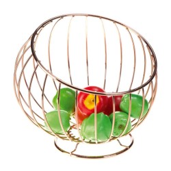Biradlı GRV-524 حامل فاكهة سلكي ، 24x14 سم، نحاسي - Biradlı