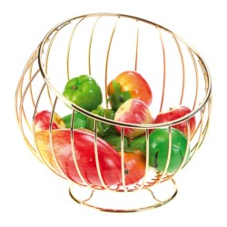 Biradlı GRV-524 Wire Fruit Holder, 24x14 cm, Gold - Biradlı
