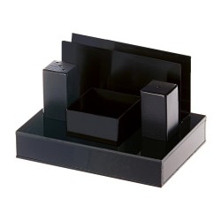 Biradlı GRV-53 طقم شاكر ملح مربع، 4 قطع، أسود - Biradlı