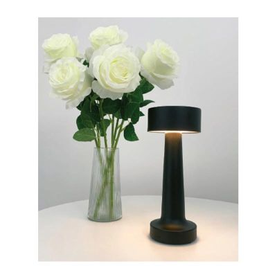 Biradlı GRV-810 Rechargeable Table Lamp, 9x21 cm, Black - Biradlı