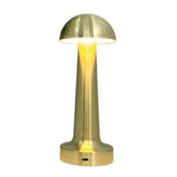 Biradlı GRV-811 Rechargeable Table Lamp, 9x21 cm, Gold - 1