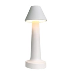 Biradlı GRV-812 مصباح طاولة قابل لإعادة الشحن، 9 × 22 سم، أبيض - Biradlı