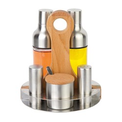 Biradlı GRV-819 Oil and Salt Shaker Set, 5 pcs - Biradlı