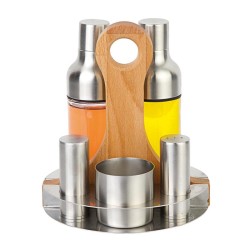 Biradlı GRV-823 Oil and Salt Shaker Set, 5 pcs - Biradlı